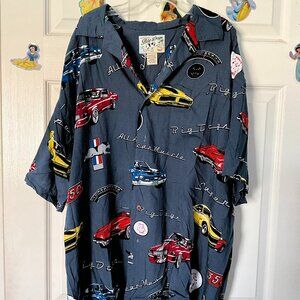 Vintage Big Dogs Men's Hawaiian Shirt (L)